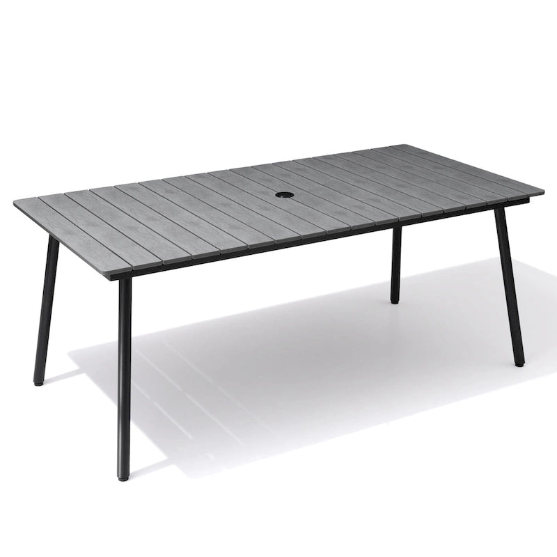 Grey / Black / Brown Aluminum Outdoor Dining Table – Seats 2–8, 4 Sizes