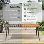 Grey / Black / Brown Aluminum Outdoor Dining Table – Seats 2–8, 4 Sizes
