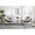 Beige / Orange / Grey Rattan Rocking Chair – Single Seat