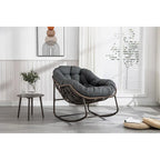 Beige / Orange / Grey Rattan Rocking Chair – Single Seat