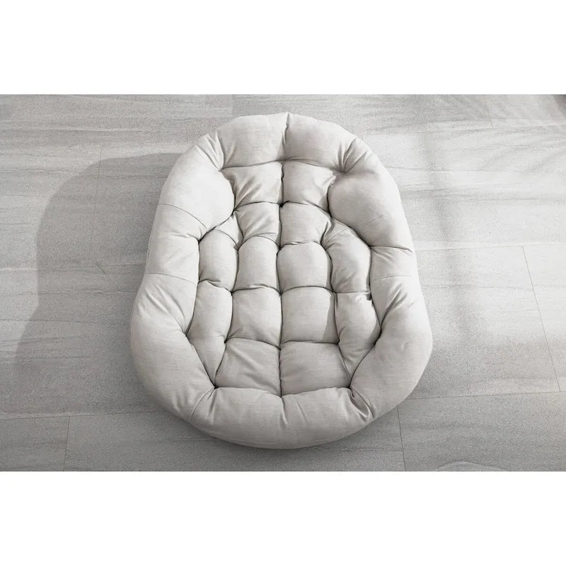Beige / Orange / Grey Rattan Rocking Chair – Single Seat