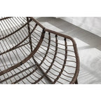 Beige / Orange / Grey Rattan Rocking Chair – Single Seat