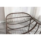 Beige / Orange / Grey Rattan Rocking Chair – Single Seat