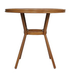 White & Gray Rattan / Natural Frame 2-Person Indoor/Outdoor Bistro Table