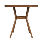 White & Gray Rattan / Natural Frame 2-Person Indoor/Outdoor Bistro Table