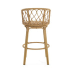 Light Brown Wicker Barstool, Boho Style, Set of 4 / Set of 2