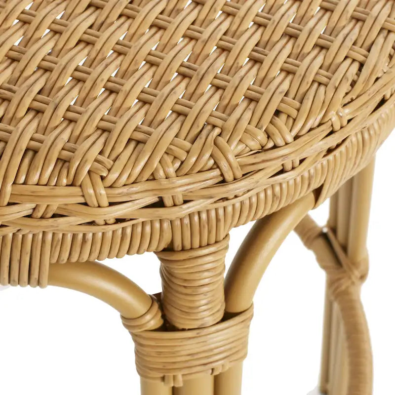 Light Brown Wicker Barstool, Boho Style, Set of 4 / Set of 2