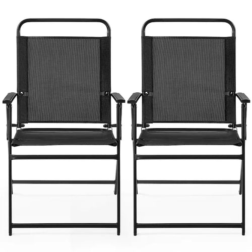 Yaheetech 2pcs Folding Dining Chairs All-weather Folding Lawn Chairs
