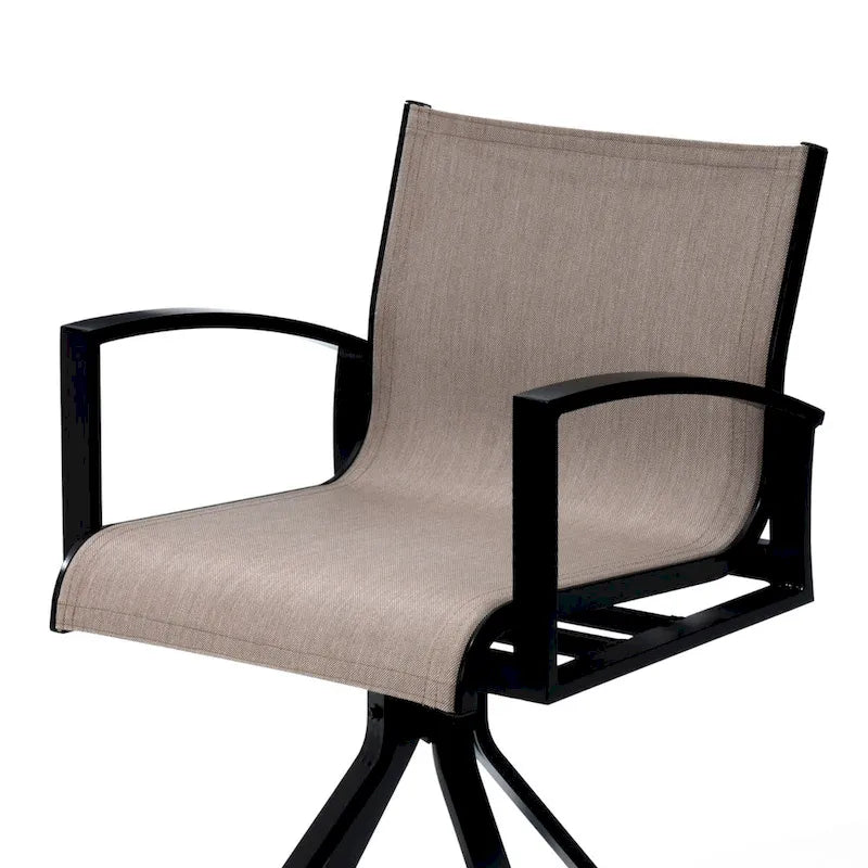 Outdoor Swivel Bar Stool, Aluminum Sling, 2 or 4 Person Set
