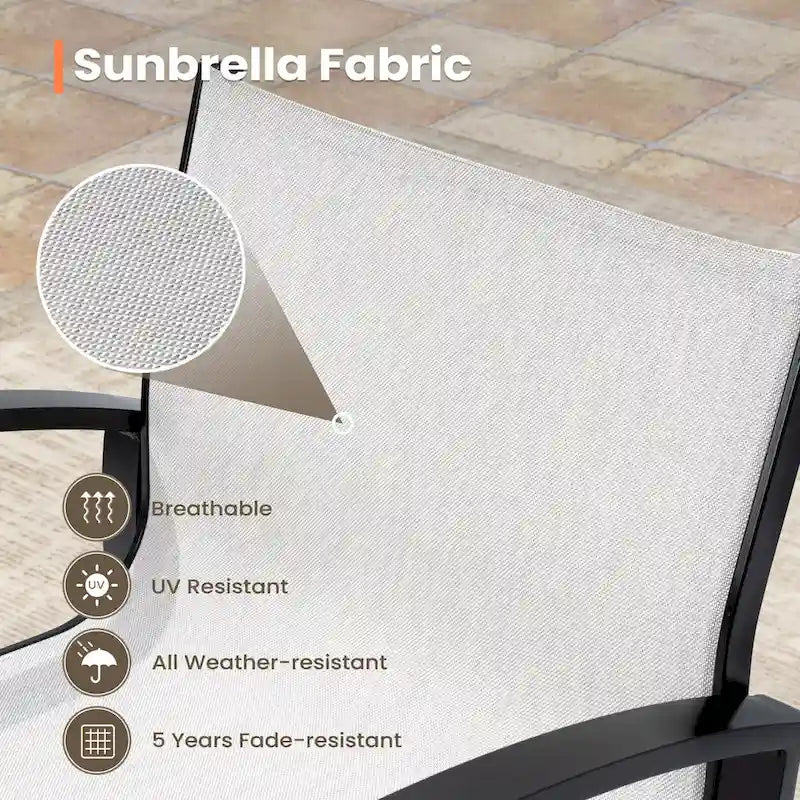 Outdoor Swivel Bar Stool, Aluminum Sling, 2 or 4 Person Set