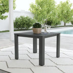 Grey Square Outdoor Dining Table, Seats 4