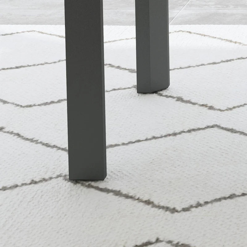 Grey Square Outdoor Dining Table, Seats 4