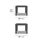 Grey Square Outdoor Dining Table, Seats 4