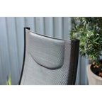 Aluminum Outdoor Dining Chair Set, Wood-Look Finish, 2pc / 4pc