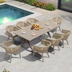 PURPLE LEAF Outdoor Lightweight Aluminum Patio Dining Tables-1 Table