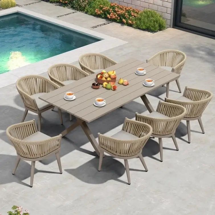 PURPLE LEAF Outdoor Lightweight Aluminum Patio Dining Tables-1 Table