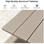 Brown / Grey Rectangular & Square Outdoor Aluminum Dining Set – 7 / 9 / 11 Pieces